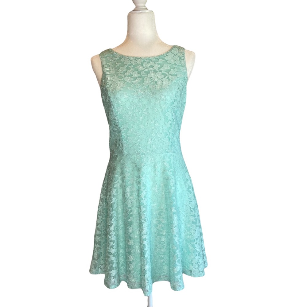 Speechless Lace Green Dress - Picture 1 of 7